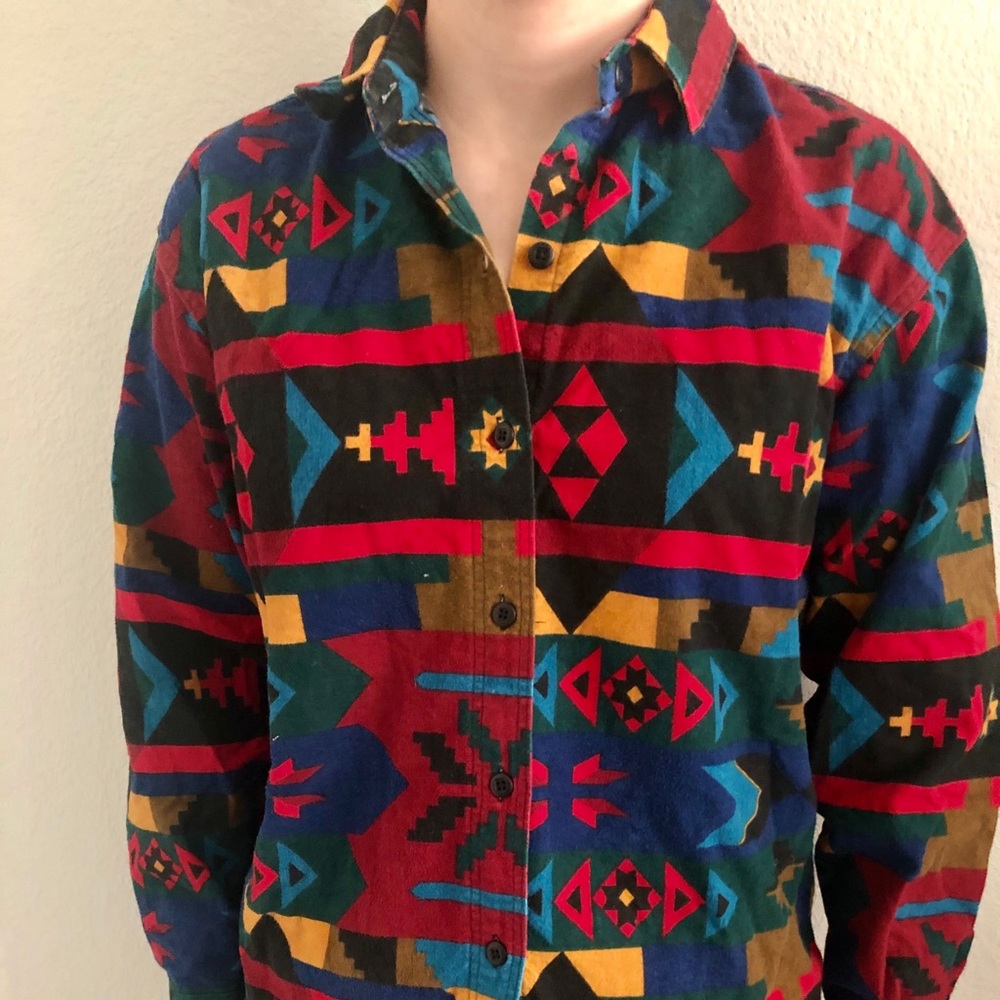 Fun Colorful Woolrich 100% Cotton Button Down Shirt